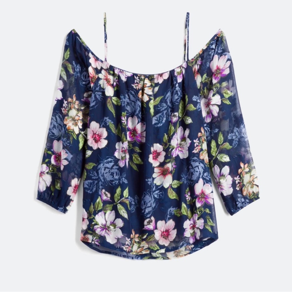 Alice Blue Navy Floral Blouse